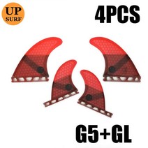 서핑 서핑 액세서리 5pcs/4pcs 핀 세트 단일 탭 M + GL UK2.1/L/GX 유리 섬유 벌집 스포츠, 10 G5GL 4pcs