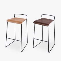 디자인체어 1112 하이 바체어 (2 color), 월넛