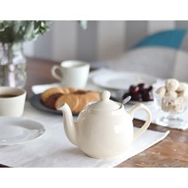 [공식수입사 국내직배송] 런던 포터리 티팟 London Pottery Globe 2 cup filter teapot 550ml, 아이보리
