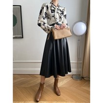 50대블라우스 여성롱남방 봄 퍼프 셔츠 하객룩 플라워 리본 긴팔 블랙 화이트 북유럽풍 레트로