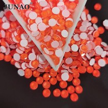 JUNAO-SS16 네온 그린 유리 네일 라인석 플랫백 아트 크리스탈 스톤 라운드 스크랩북 스트 라스 비즈 공예 SS20 글래스, [06] SS20 1440Pcs, [03] N3 Neon Hyacinth