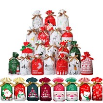 [크리스마스파티안경] 크리스마스 선물봉투 (50장) 사탕봉투 산타주머니