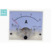 아날로그 패널 전류계 다이얼 전류 게이지 AC 미터 85L1 1A 2A 3A 5A 10A 15A 20A 30A 50A 75A 1 개, [06] 15A