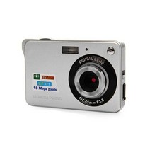 Rechargeable HD Digital Camera 18 Mega Pixels LCD CCD Video Camera Indoor Outdoor for Adult/Student/, 03 Silver