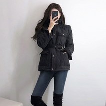 루이 누빔 벨트 패딩 BE1105N09