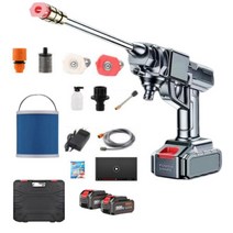 파인카 고압 세척기 무선 충전 휴대용 전동 세차기 세차건, 고압세척기+ 배터리2개 (풀옵션)