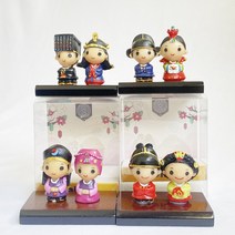한국 전통 혼례 한복 미니 피규어 장식 기념품 4Color, 3 도령, 3도령