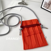 모칠라백 와유백 뜨게가방틈새 디자인 마카롱 컬러 플리티드 숄더백 여성용 대각선 핸드폰 가방 신제품 202
