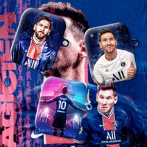 와우박스 주문제작 파리생제르맹 PSG 리오넬 메시(Lionel Messi) 축구 선수 에어팟 버즈 무선 이어폰 케이스, 무광 하드케이스, 에어팟(1세대/2세대)