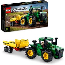 레고 테크닉 존 디어 9620R 4WD 트랙터 42136 8+ 아동 소년 소녀를 위한 조립 장난감 세트(390개), 기본