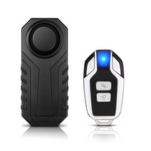 뇌울림 무선 바이크 오토바이 진동 경보 IP55 방수 자전거 원격 제어 도난 방지 감지기 시스템, 01 Black, 01 Black