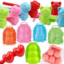 KC인증 - 눈뭉치 집게 틀 30종류/스노우 볼 메이커 모래놀이 눈오리 눈집게 눈사람 만들기 제조기 캠핑, 오징어게임 눈뭉치-색상랜덤