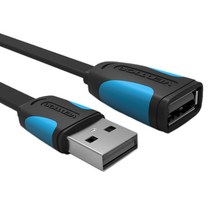 벤션 플랫 칼국수형 USB 연장케이블 연장선 VAS-A10, 3m, 1개