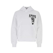 23SS AMIRI 화이트 코튼 스웨트셔츠 PS23MJG005 100