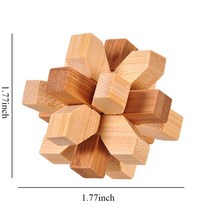 3D 나무 퍼즐 나무 콩 명나라 잠금 루 금지 잠금 IQ 두뇌 티저 교육 장난감, 매화 자물쇠  K