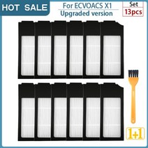 자동차 교체 부품 Ecovacs deebot x1 옴니 hepa 필터 액세서리 로봇 진공 청소기 빨 메인 브러시 걸레 천 x1 터보 교체 부품, 13개