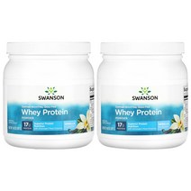 스완슨 목초 사육 유청 단백질 분말 바닐라 420g(14.8oz), 2팩, 420g