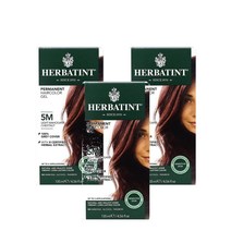 허바틴트 라이트 마호가니 체스넛 Herbatint Permanent Haircolor Gel 5M Light Mahogany Chestnut 135ml, 3팩