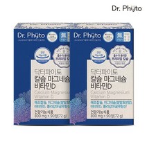 닥터파이토 칼슘 마그네슘 비타민D 폴리감마글루탐산 90정 2박스, 단품