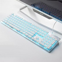 맥용키보드 맥북 호환 RYRA 유선 게임 기계식 키보드 백라이트 키 캡 104 PC 게이머 안티 고스팅 RGB LED 라이트 For Mac Windows, [04] 04