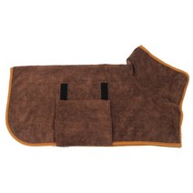 애견 극세사 목욕 가운 강아지 고양이 수건 WI084DG, 브라운