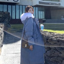 대학생 여성 겨울 포켓 롱패딩