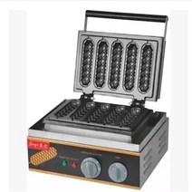 업소용와플기계 크로플기계 와플메이커 5pcs 상업 전기 롤리 와플 메이커 비 스틱 아이스크림 스킨 기계 플러그, 1.Black