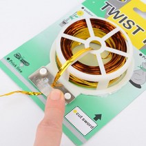 규즈몰 빵끈 빵묶는끈 제과점 마카롱 빵타이 봉지 포장끈 30M, 색상, 은색