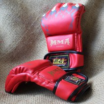 MMA UFC 이종격투기 킥복싱 훈련 샌드백 장갑 무에타이, 레드