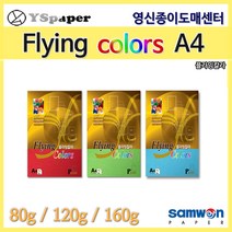 영신종이도매센터 플라잉칼라 색지 A4 잉크젯 레이저 칼라사무용지, 15매, 03. 플라잉칼라 160g L9 오렌지색