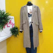 베네통 클래식 테일러드 베이직 린넨 롱코트 BACTA3011