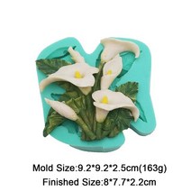 밀랍왁스 천연밀랍왁스 야화 꽃모양 실리콘 퐁당 몰드 해바라기 장미 카네이션 케이크 장식 도구 디저트 베, 02 F1080HD