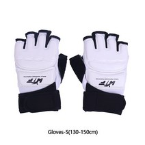 무릎보호대 패드 방지 태권도 보호 산다 훈련 핸드 가드 및 뱅킷 매치 장비 발 WTF 킥복싱, 02 Gloves-S(130-150cm)