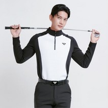 남자 반집업 겨울 기모 골프티셔츠 퀄팅 필드룩 20대 골프연습장 골프복 남성골프웨어