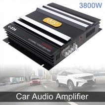 스피커앰프 파워앰프 2 채널 3800w 클래스 ab 디지털 블랙 알루미늄 합금 자동차 스테레오 증폭기 범용 자동 오디오 전력 증폭기