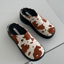 리얼송치 플랫폼 뮬 통굽블로퍼 7cm 키높이블로퍼