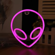 수유등 오로라무드등 크리스마스조명 아모램프 고양이무드등 LED 아이방 크리스탈무드등플래닛 바 네온 사, 19 Alien pink