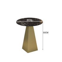 침대 가드 서랍장 미니 패밀리 모션 협탁 엔틱 모던 폭좁은 브랜드 영국 유럽 브랜드 대리석 럭셔리, 골드 + 흑백 뿌리 (높이 55 너비 50)