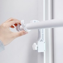 홈바내쓰 전세 월세 자취방 못없이 설치하는 커튼봉 블라인드 안뚫어고리 ver.4 화이트 1세트 (2개입) + 커튼봉, 안뚫어고리 버전4 + 심플봉 (3호 193~360cm)