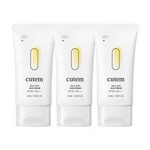 큐템 마일드 징크 선크림 50ml x3 무기자차저자극자외선차단제, 단품