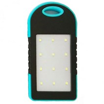 태양열충전기 태양광충전기 휴대용 야외 캠핑 방수 태양 전지 휴대폰 충전기 5000mah, 12LED-BlackBlue