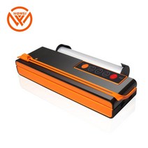 가정용 진공 포장 실러 식품 포장 기계 Womsi 미니 자동 자신의 절단 칼 가방 슬롯 기 10pcs 가방 포함, 협력사, 검은 색, 110v 미국 플래그