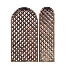 야외 정원 울타리 펜스 원목 우드 테라스 보호 화단 반원형 스탠드 대형 가림막 담장, 카드홈 메쉬 발