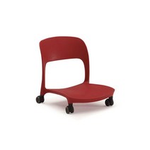 바퀴달린 등받이 낮은 좌식의자 작업 회전 작업용, 블루