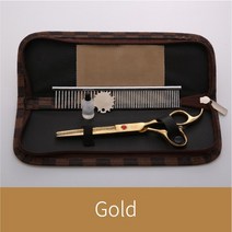 애견 강아지 미용 가위 Fenice 전문가용 9cr 애완견 손질 7 인치 시닝 디자인, [03] 금