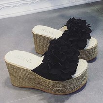 :#슬리퍼#통굽 슬리퍼 여자 키높이 회사 실내화 웨지 샌달 :영원 배송비 +인기/추천 파는곳 [HB]: : 꿀벌 #