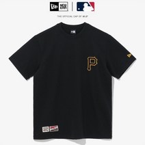 뉴에라 AP MLB 쿠퍼스타운 아플리케 피츠버그 티셔츠 블랙 13338693
