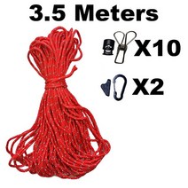 휴대용 캠핑 여행 빨랫줄 조절 하이킹 호텔 비 슬립 세탁 옷 야외 건조 라인 안티-슬립 로프, Red 3.5M, 05 Red 3.5M