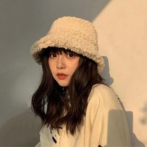 겨울 양털 오버핏 아이유 커플 벙거지 버킷햇 힙한 모자