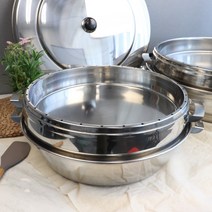 오메가키친 스텐 대형 찜솥 킹크랩 조개찜 만두, 스텐계란찜솥세트43 (124197)